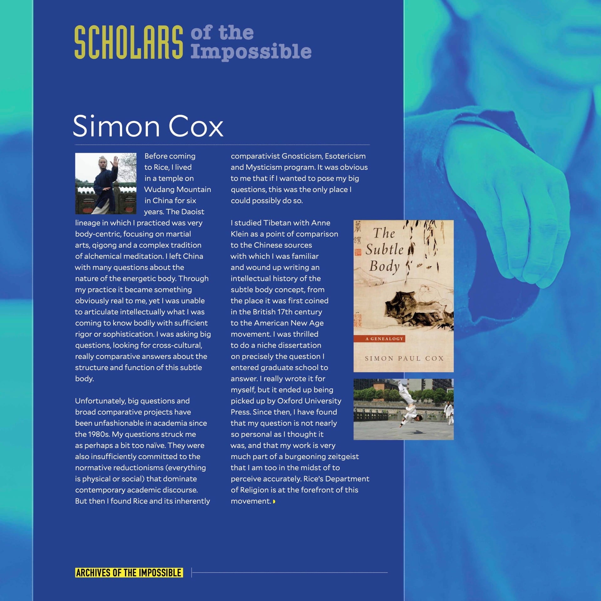 Poster for Simon Cox